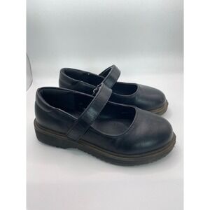 Kids‎ Black Faux Leather Mary Jane Shoes with Strap Nordstrom Size 11